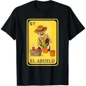 Funny Mexican Shirts, Spanish-Mexican Bingo Funny Gifts - El Abuelo T-Shirt Menswear Top Casual Classic Cotton Fabric