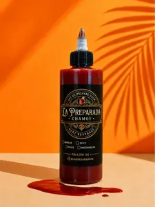 8 oz Chamoy Squeeze Bottle, Sweet Candy Flavored Condiment for Fruity Snacks