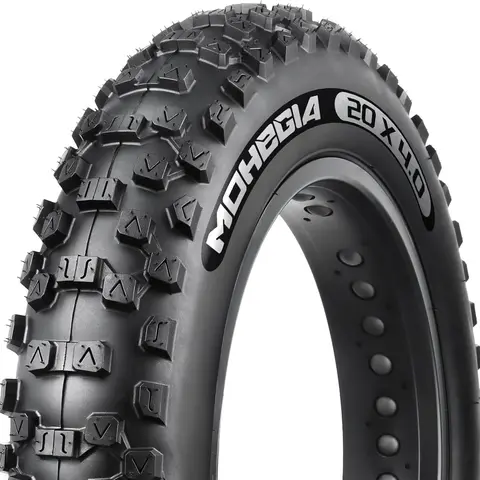 Aggressive Lug Fat Bike Replacement Tires - 20x4.0/26x4.0, 102-406 mm, Puncture-Proof Folding All-Terrain Tires for 266.6 lbs Capacity Mountain Ebike, Trail & Street Use