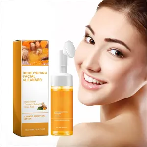 Turmeric Brightening Facial Cleanser, Deep Clean Facial Skin Fade Acne Mark Acne Mark Moisturizing Cleansing Hydrate Moisturizer Hydrating