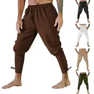 PiratePantVikingCostumeforMenRenaissanceMedievalPantsDrawstringShortsHalloweenCostumeAdultCosplay