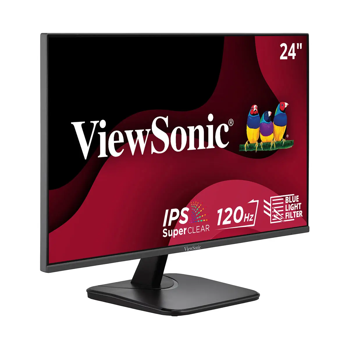 ViewSonic VA2456A-MHD 24" 16:9 Full HD 120Hz IPS Panel LED Backlit Monitor for Office Users, Compatible with PC/Laptop