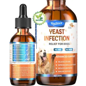 Yeast Infection Relief Drops for Dogs – Advanced Dog Skin & Coat Support Liquid with Anti-Itch Formula, Helps Relieve Itching, Reduces Skin Irritation, Supports Immune Health & Healthy Coat for All Breeds & All Ages
