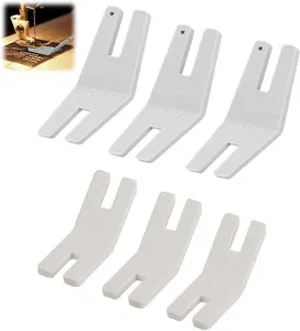 6 Pcs Hump Jumper Sewing Tool, Seam Jumper Presser Foot Kit for Thick Hems and Denim Layers, Button and Bodkin Accessories Compatible with Brother, Janome, Singer, Husqvarna Machines