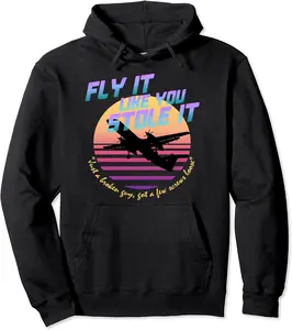 Fly It Like You Stole It - Sky King, Vaporwave, Aesthetic Pullover Hoodie - Feliciabr Shop 82B0BRSXJLDJ