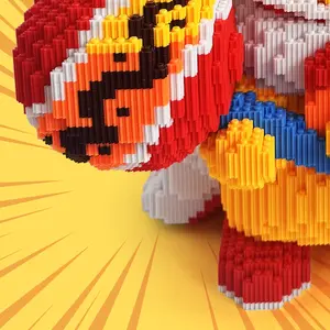 CubiBRICK Animation Series Lion Dance Pika (18888PCS) 3D Micro Building Block Model