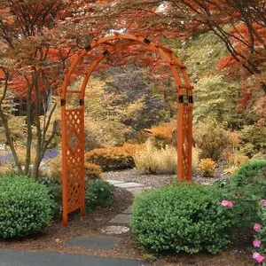 Wood Arbor Garden Trellis Archway, 92 in Wedding Arch