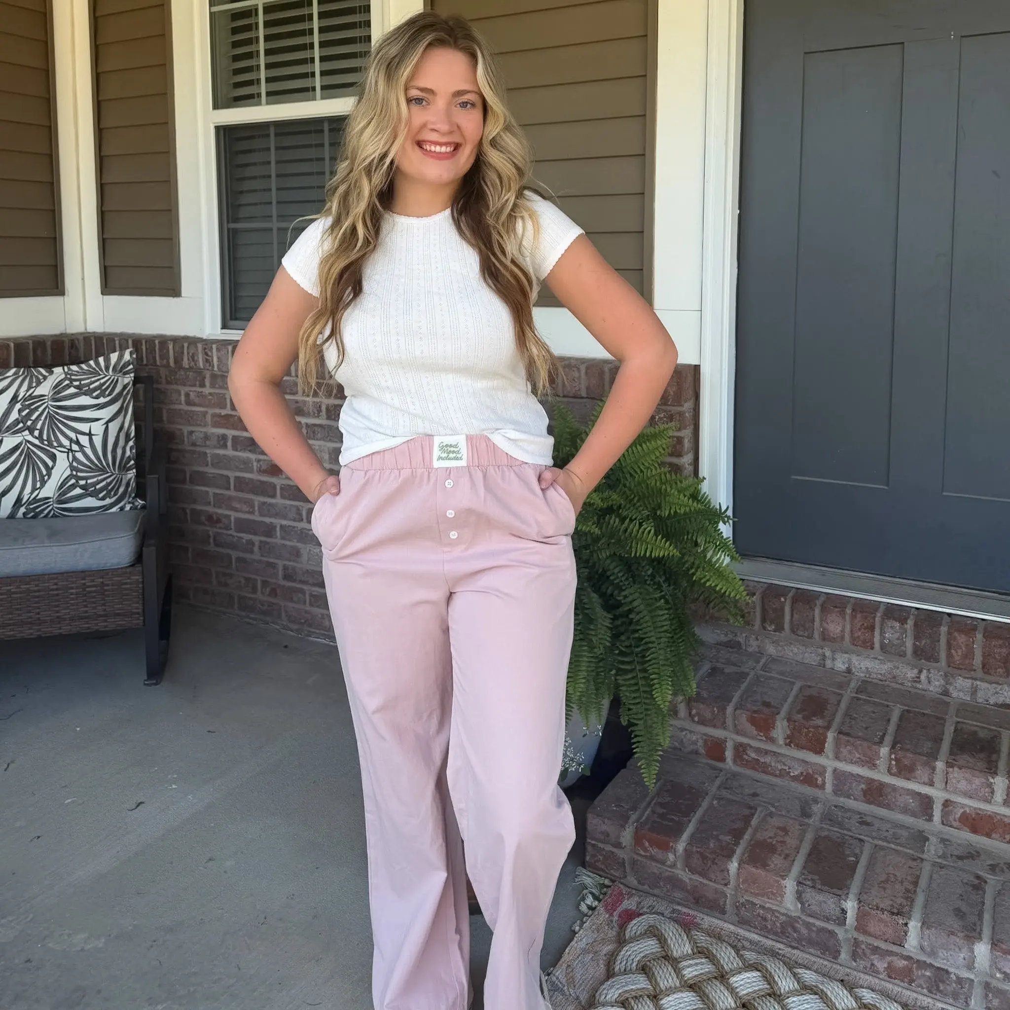 Sunday Ease Button Pant