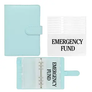 Blue Leather Budget Binder - A6