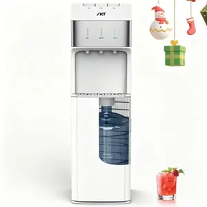 IKT Self-Cleaning Bottom Load Water Cooler Dispenser  for 3-5 Gallon Bottle with Child Safety Lock LED Display ,for Home/Office White
