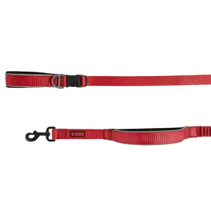 KONG Reflective Shock Absorbing Hands-Free Bungee Dog Leash 6 (Red)