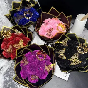 Valentines Flash Rose Bouquet Tool Kit, 36-Piece Artificial Roses Set, DIY Home Decor, Wedding Gift, Engagement Anniversary Decoration