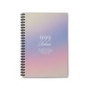 Release 999 Spiral Notebook — Pastel Gradient Ruled Journal with Inspirational Quote
