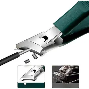 Medical-Grade Curved Nail Clippers (3-Piece)|Extra Wide Angled Jaws|Splash-Proof Long Handles|Diabetic & Elderly Care Approved Manicure Stainless