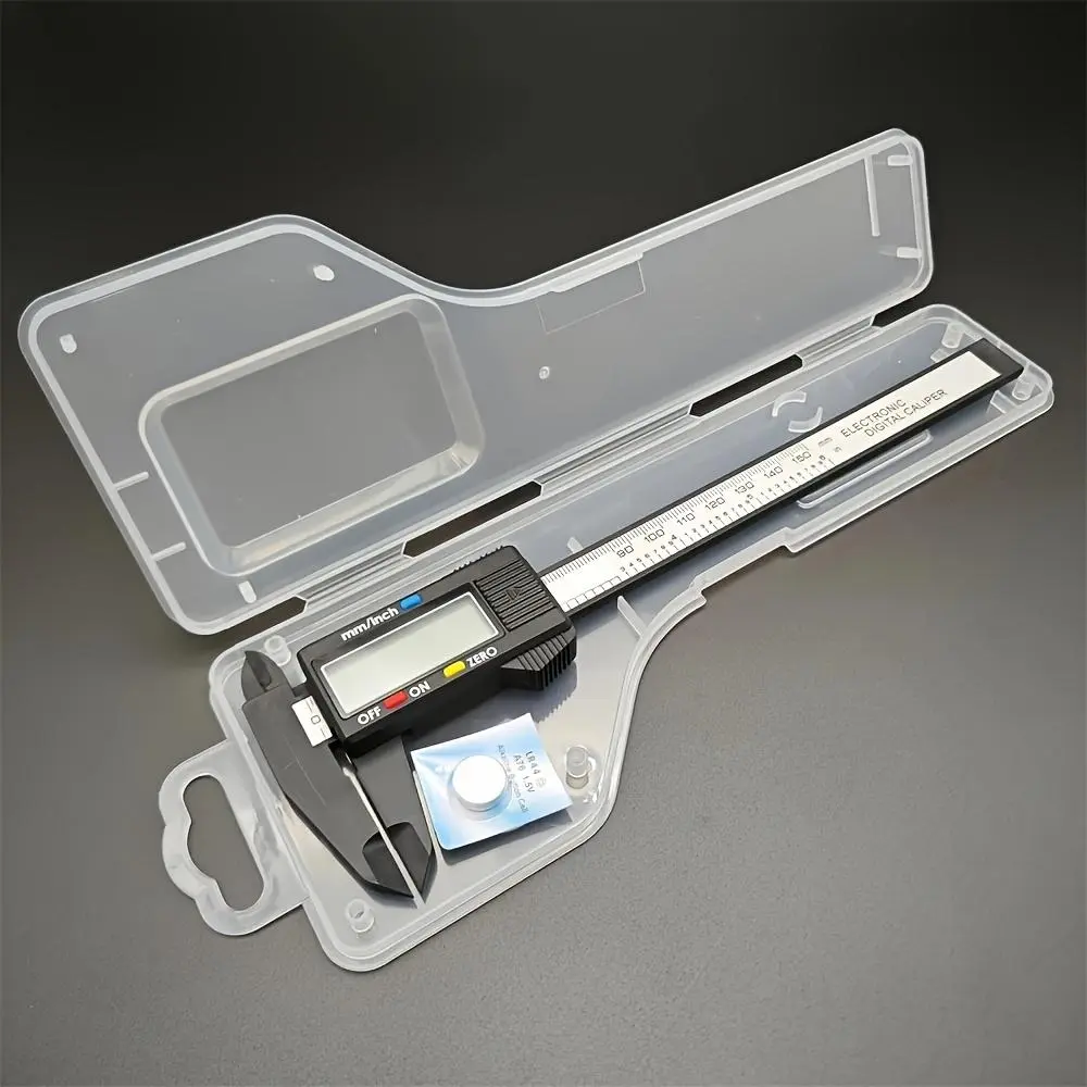 Electronic Digital Display Vernier Caliper, Measuring Instrument, 0-150mm High-strength Plastic Caliper Measuring Tool, Inner and Outer Diameter Measuring Tool with Storage Case, Tool Box, Hardware, Calipers Measuring Tool