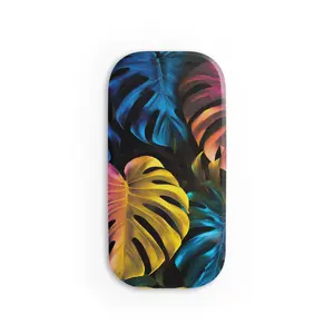 Phone Click-On Grip, Monstera Plant Handheld Popsocket Holder, Tropical Phone Stand, Greenery Phone Knob, Leafy Plant Phone Accessory,