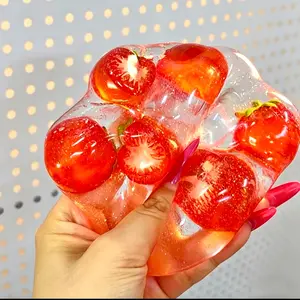Tomato Stress Balls Fidget Toys, lemon Stress Balls Squishy Stress Ball  for Kids Adults Squishies Stress Relief, Sensory Toys for Kids with Autism, Fidgets for Classroom Prize Toys