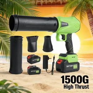 Cheetah 680W Turbo Jet Blower with Pure Copper Motor & 2 Batteries for Yard Car Garage -  1500G Thrust for Versatile Use