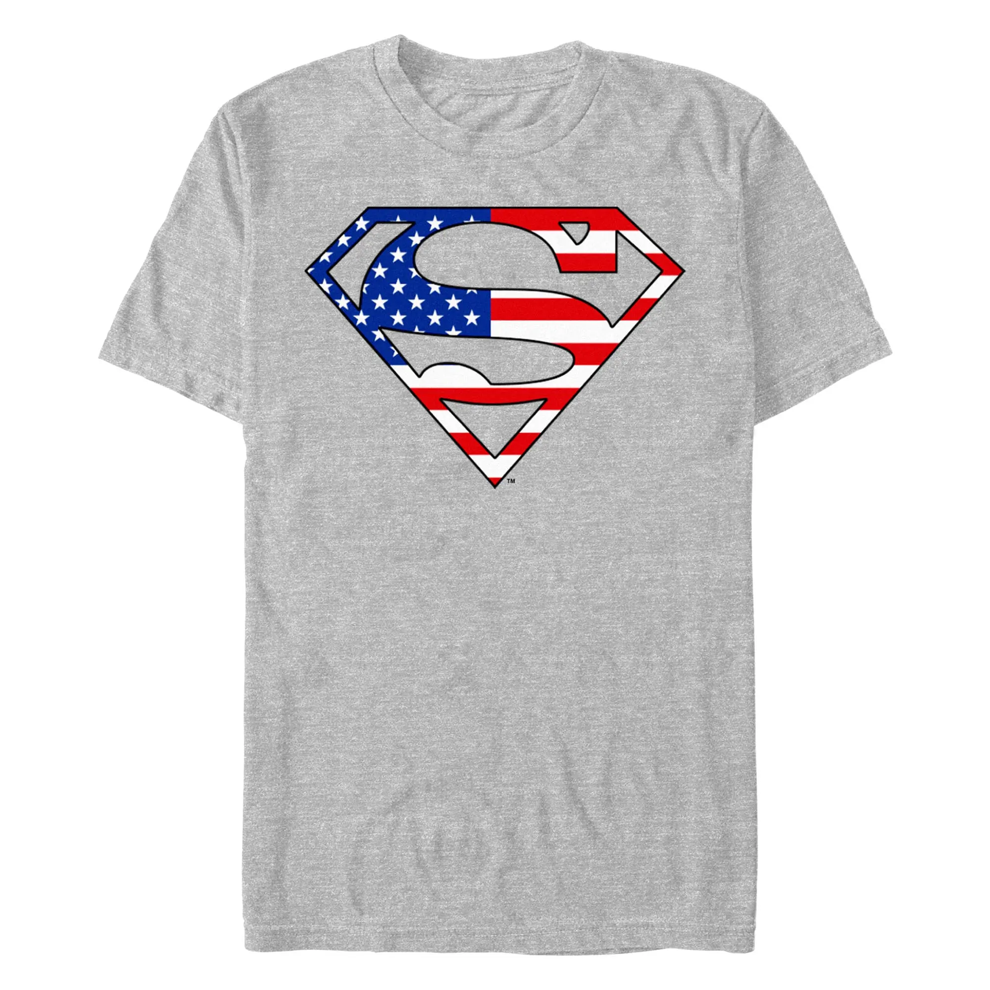 Men's Superman Red White & Blue Flag T-Shirt