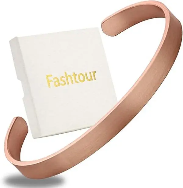 Pure Copper Bracelet – Copper Bracelet for Men & Women – 100% Solid, Raw & Uncoated Handmade Hammered Tibetan Cuff Bangle