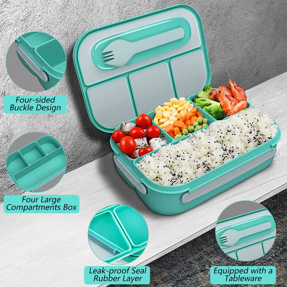 1.5L 2-in-1 Portable Heated Lunch Box Tableware - 1300ml Food Warmer for Adults, Daily Outdoor Use, Dishwasher Safe, Drop Resistant & Durable (Car, Home Compatible)
