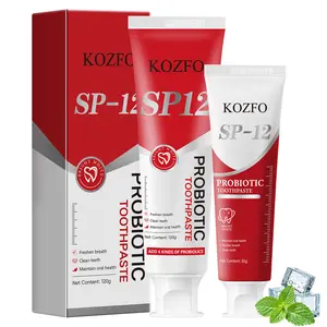 KOZFO SP-12 Probiotic Toothpaste with 4 probiotics—deeply cleans, whitens, protects gums, freshens breath. A daily essential for oral care!