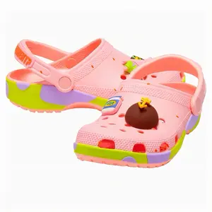 Patrick Star Classic Clogs - Limited Edition Pink Cartoon Charm Clogs