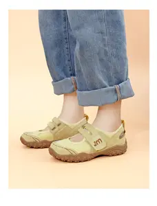 JOY&Mario-Lightweight Hiking Wide-Fit Footwear Comfortable for Wide Foot Pads  Non-Slip Round Toe