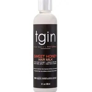 Tgin Sweet Honey Hair Milk and Moisturizer 8 Oz - For Natural, Dry, Curly, Wavy Hair - Infused with Raw Honey, Nectar & Melt Crystals