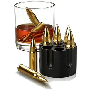 Stainless Steel Whiskey Bullet Stones Gift Set Gifts for Men Dad Husband - Valentine's Day -  Birthday Set boyfriend
