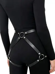Adjustable Punk Belt Buckle Strap, Adjustable Belts, Fashion Leather Waistband Accessory, Street Style Belt, Suitable for Holidays Performances & Daily Wear