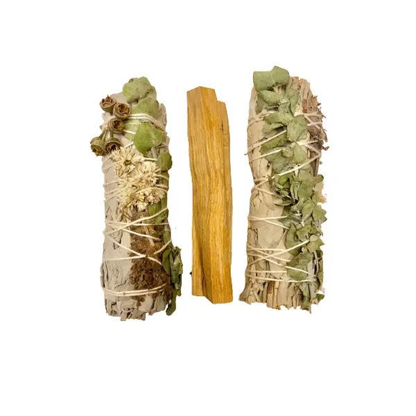 White Sage (Eucalyptus and Lavender) and Palo Santo Bundle