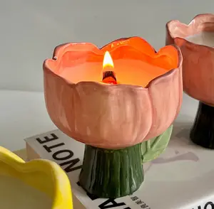 Tulip Ceramic Jar Candle