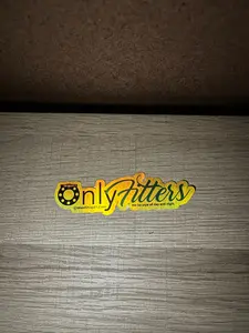 Only Fitters Gold Edition Sticker - Authentic Design for Customization and Personalization