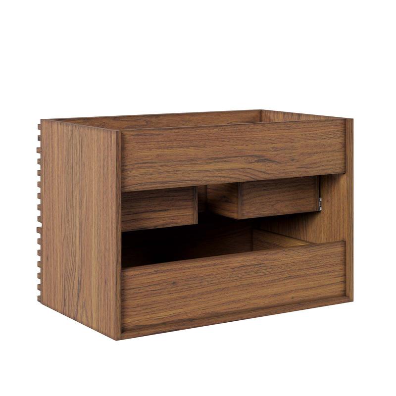 Modway Render 30" Wall-Mount Bathroom Vanity Cabinet (Sink Basin Not Included) in Walnut