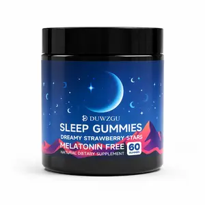 Natural Sleep Gummies - 60 Servings -Sweet Strawberry Stars (Melatonin Free) mouth tape for sleep sputum liquid electrolytes