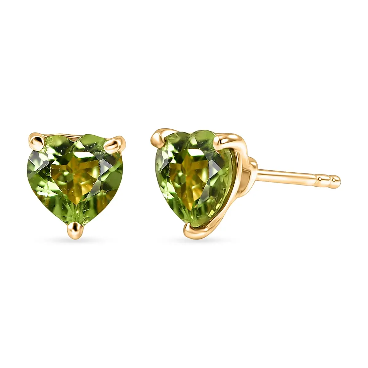 EverTrue Hebei Peridot Earrings in 18K YG Plated 2.75 ctw
