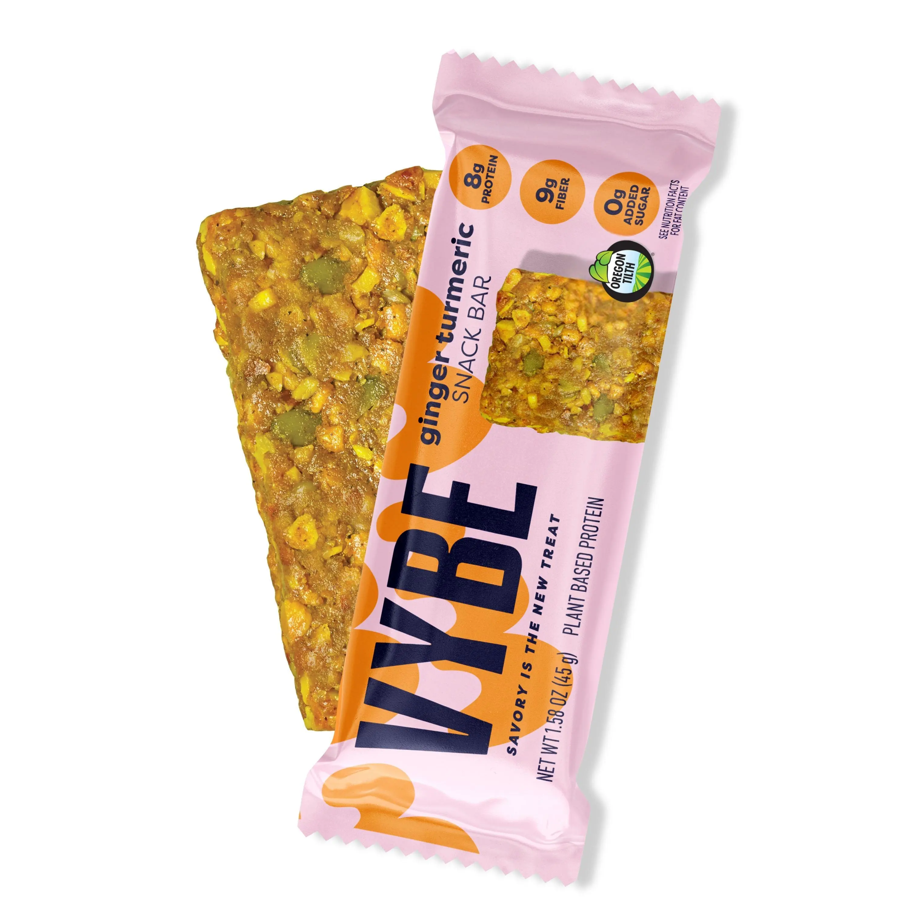 Turmeric Ginger - Organic, Plant Based, Sugar Free Snack Bars Salt