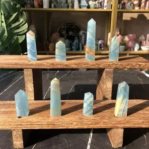 Natural Crystal Blue Onyx  Point Collection 2