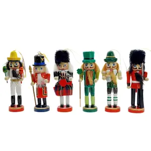 Christmas Nutcracker Set. Wizardi Classic Wooden Festive Decoration F07M14-9-N01612