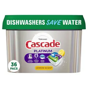 Platinum ActionPacs Lemon Scent Dishwasher Detergent with Dawn (36-Count)