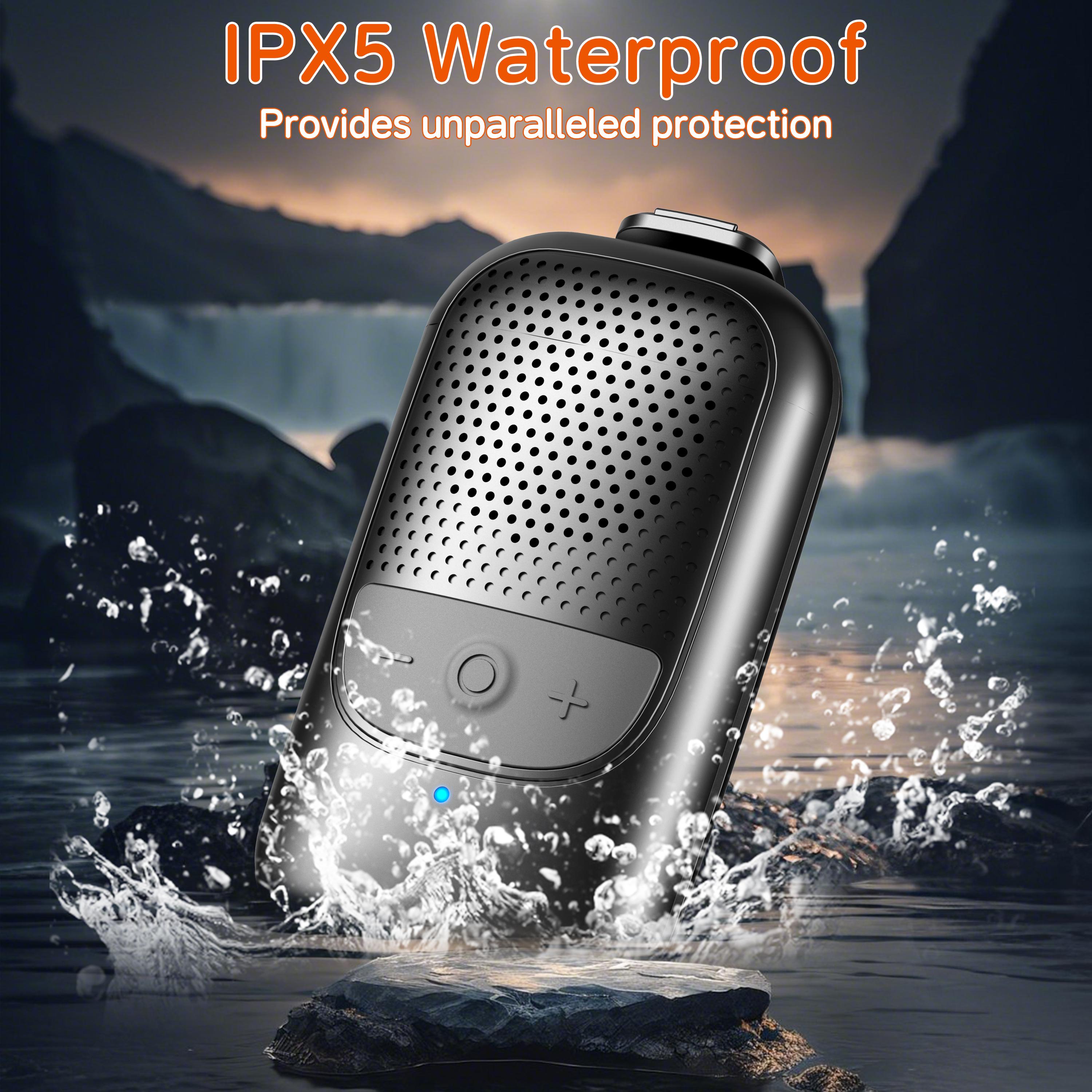 10H Playtime Clip-On Bluetooth Speaker – Waterproof, Wireless for Outdoor Activities, Work, Hiking & Running