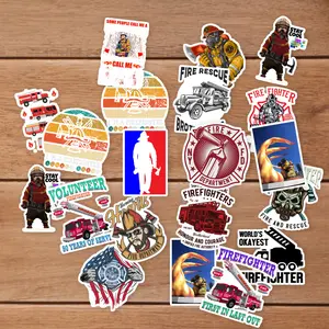 Stickers Pack 20 Pcs The Laptop Guitar Aesthetic Firefighter Bike Skateboard Waterproof Sticker Bumper Bottle Vinyl Colorful Water Luggage Car