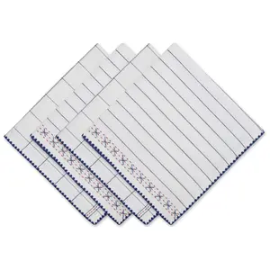 Design Imports Set of 4 Kitchen Windowpane Napkins