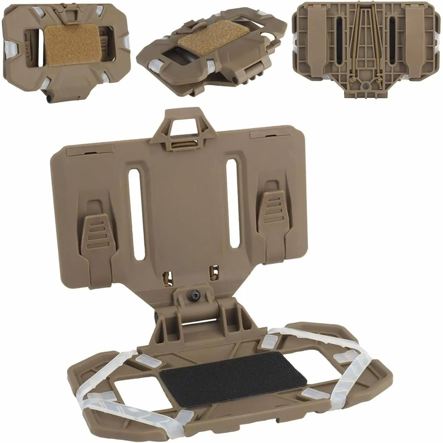 1pc MOLLE Vest Phone Holder, Tactical Folding Navigation MOLLE Holder, Multifunctional Navigation MOLLE Holder, Tactical Vest Chest Foldable Mobile Phone Holder, Suitable For Outdoor Shooting Air Gun And Hunting, Tactical Games, Activity Training