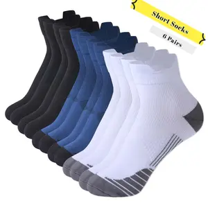6 Pairs Ankle Compression Socks for Men & Women, Relieves Foot Pressure, Breathable & Non-Stuffy, Soft & Comfortable – Perfect for Running, Travel, Office, and Long Hours Standing or Sitting