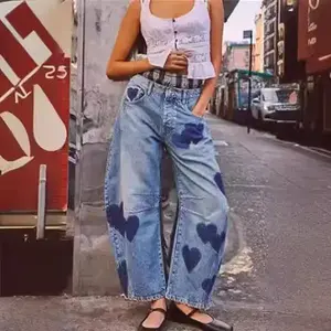 Women’s Baggy Boyfriend Jeans Vintage Wide Leg Mid Rise Barrel Denim Ankle Pants 2025