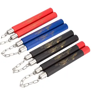 Traditional Martial Arts Dragon Sponge Twin Staff Iron Chain, chainsticks,Adult Morning Exercise Performance Foam Non-Slip Two Sections nunchucks Four Colors Available