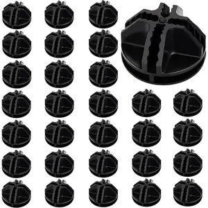 Wire Cube Connectors, Plastic Corner Connords for DIY Cube Storage Grid Shelves, Closet Organizer, Craft Room, Closet Shelving Organizer System (30, Black)