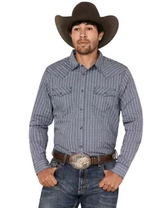 Cody James Men's Men'S Born N Raised Striped Long Sleeve Snap Western Shirt - Cjsp23w7-Nvy